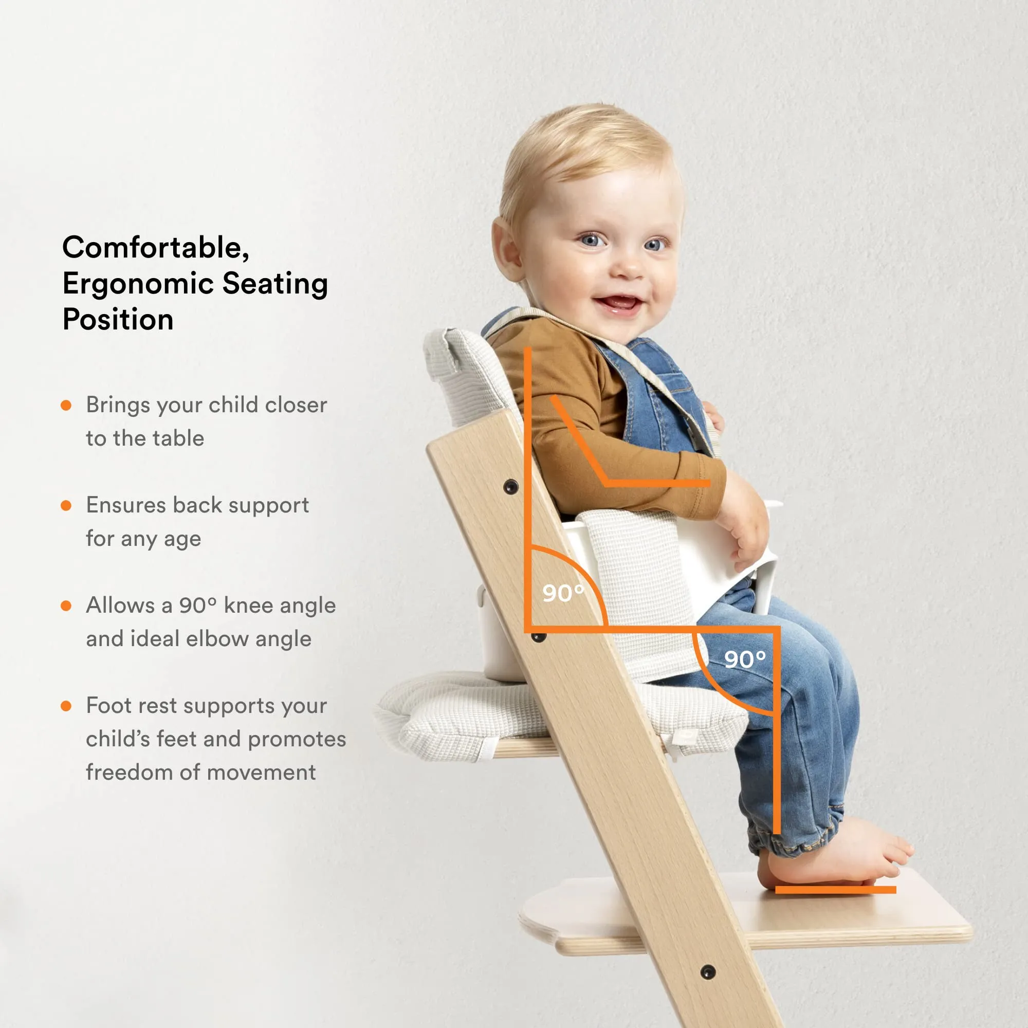 Stokke: Tripp Trapp Adjustable Chair with Cushion - Convertible, Comfortable & Ergonomic