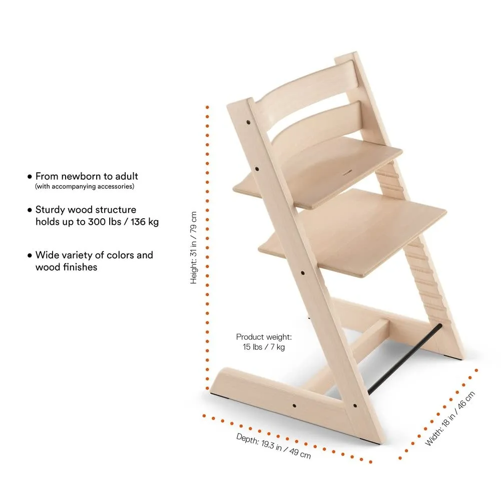 Stokke: Tripp Trapp Adjustable Chair with Cushion - Convertible, Comfortable & Ergonomic