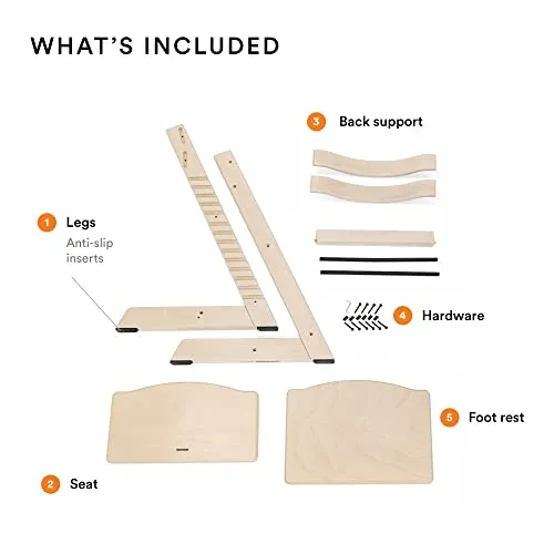 Stokke: Tripp Trapp Adjustable Chair with Cushion - Convertible, Comfortable & Ergonomic
