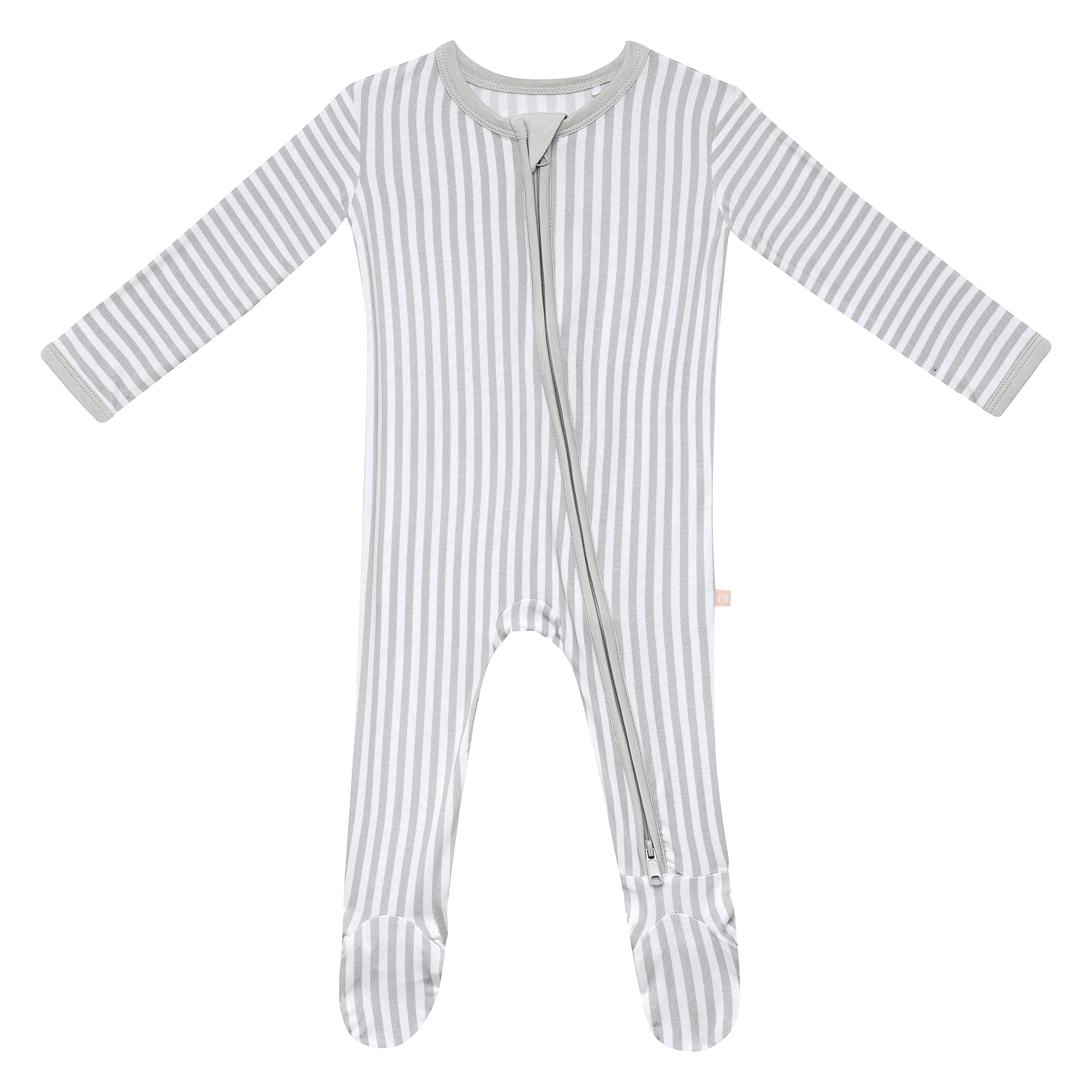 Stone Striped Footie
