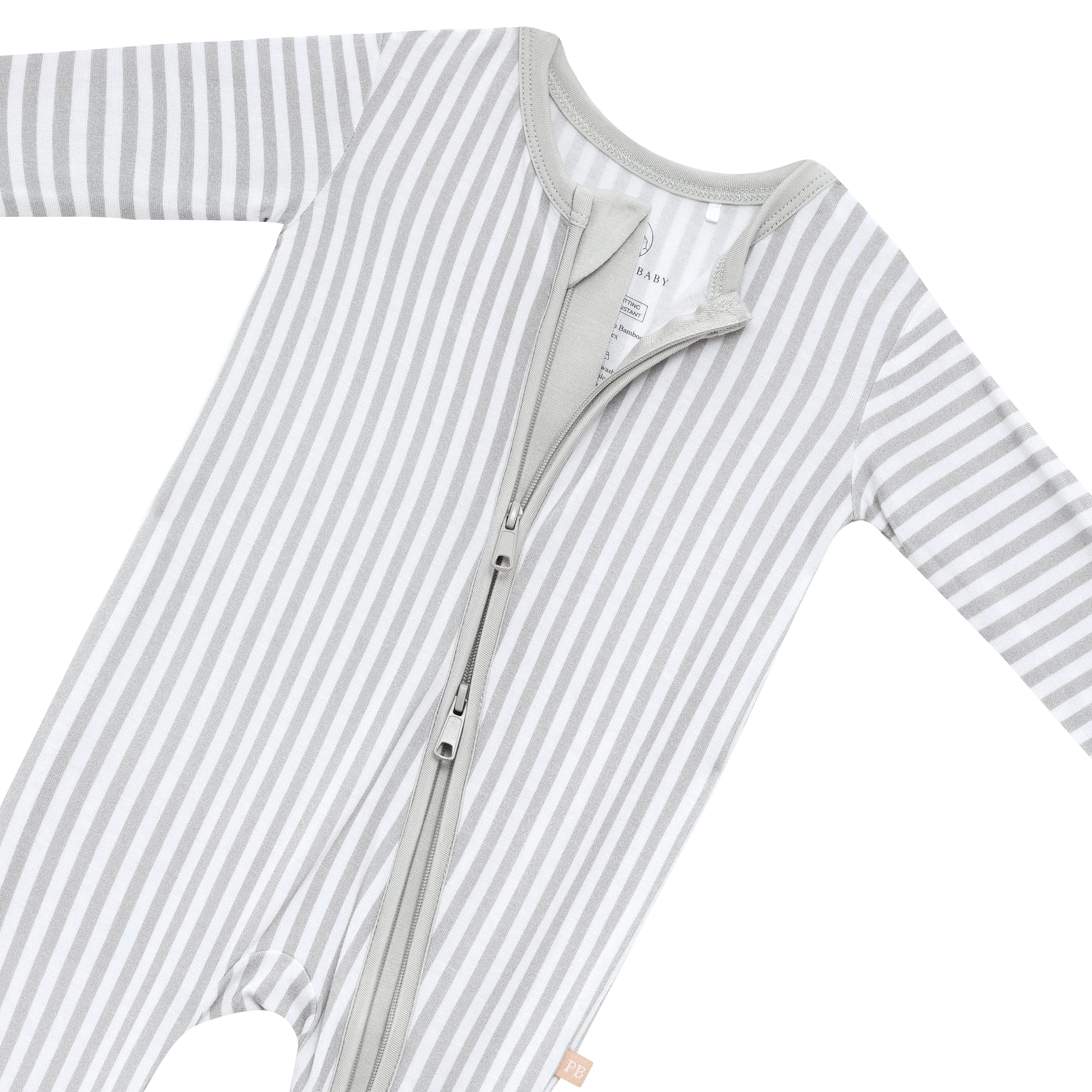 Stone Striped Footie