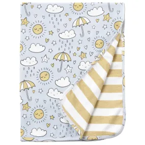 Sunny Splash Bamboo Stroller Blanket