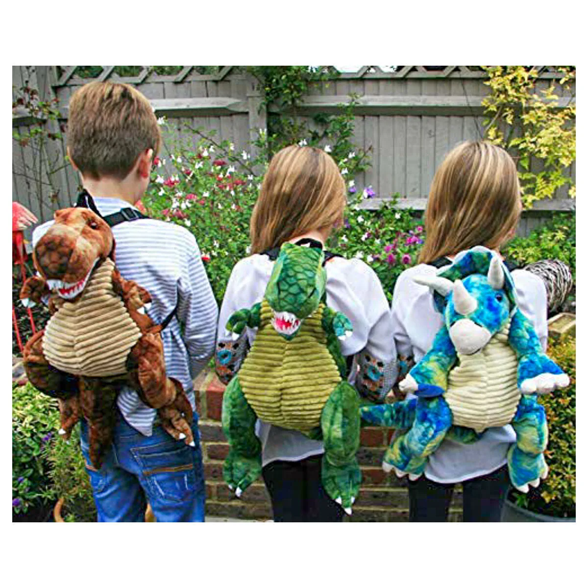 T-Rex Dinosaur Backpack Brown