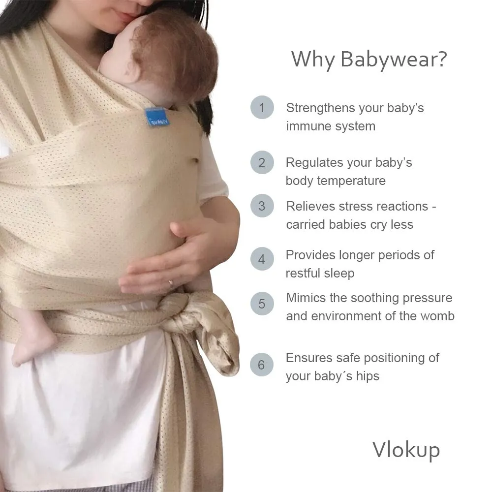 Vlokup Baby Wrap Water Sling Carrier Gray
