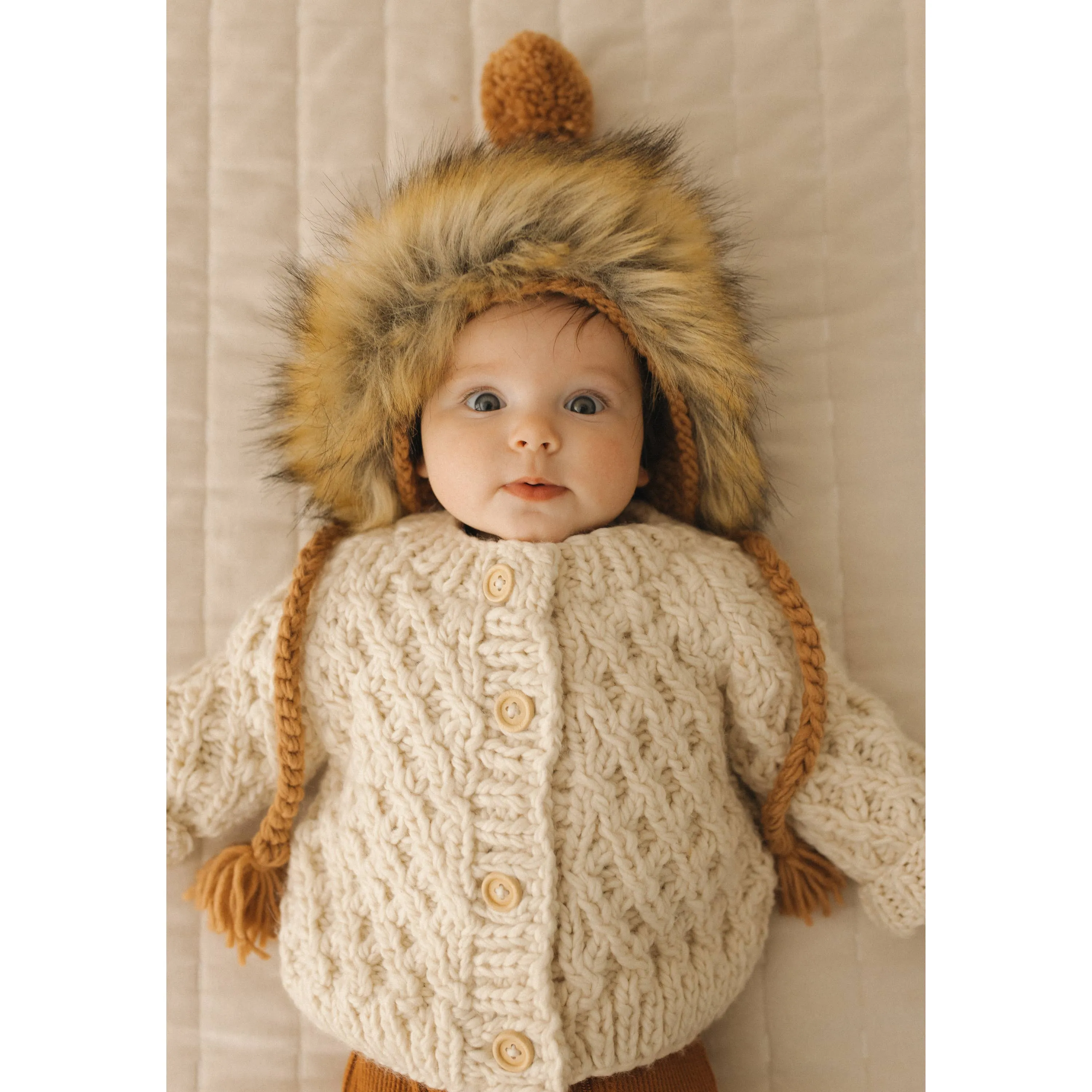 Waffle Cardigan Sweater -huggalug