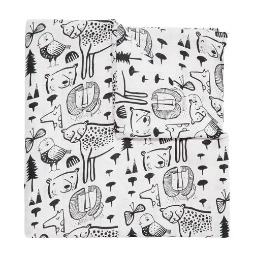 Wee Gallery Swaddle Wild Animals